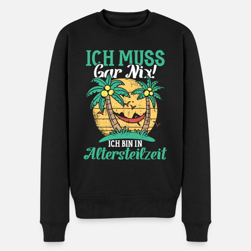 Altersteilzeit - Männer Premium Bio Pullover - Schwarz