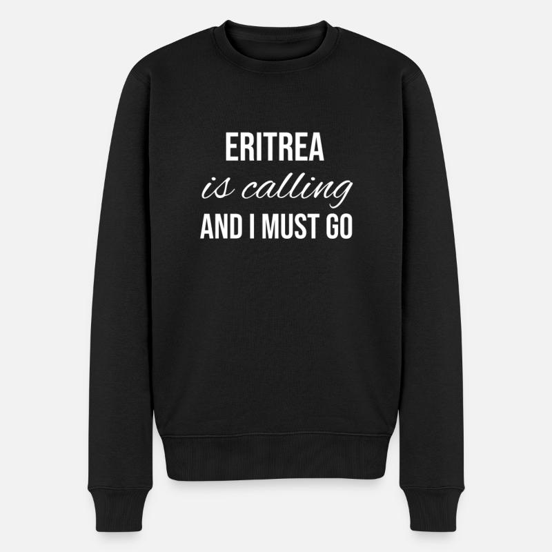 Eritrea - Männer Premium Bio Pullover - Schwarz