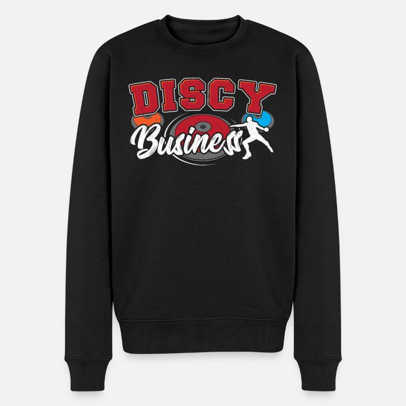 Diskus Leichtathletik Diskus Athlet Diskuswurf - Männer Premium Bio Pullover - Schwarz