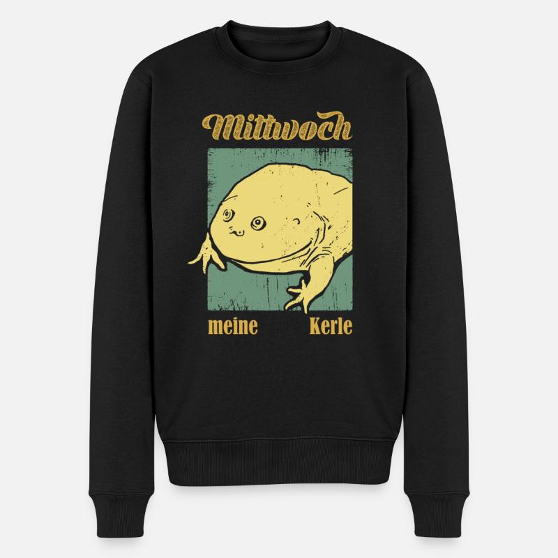 Es Ist Mittwoch Meine Kerle Mittwochsfrosch Meme - Männer Premium Bio Pullover - Schwarz