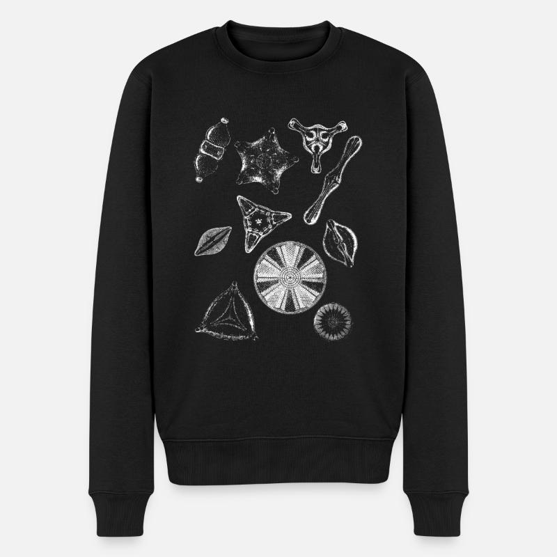 diatoms, algae diatom - Männer Premium Bio Pullover - Schwarz