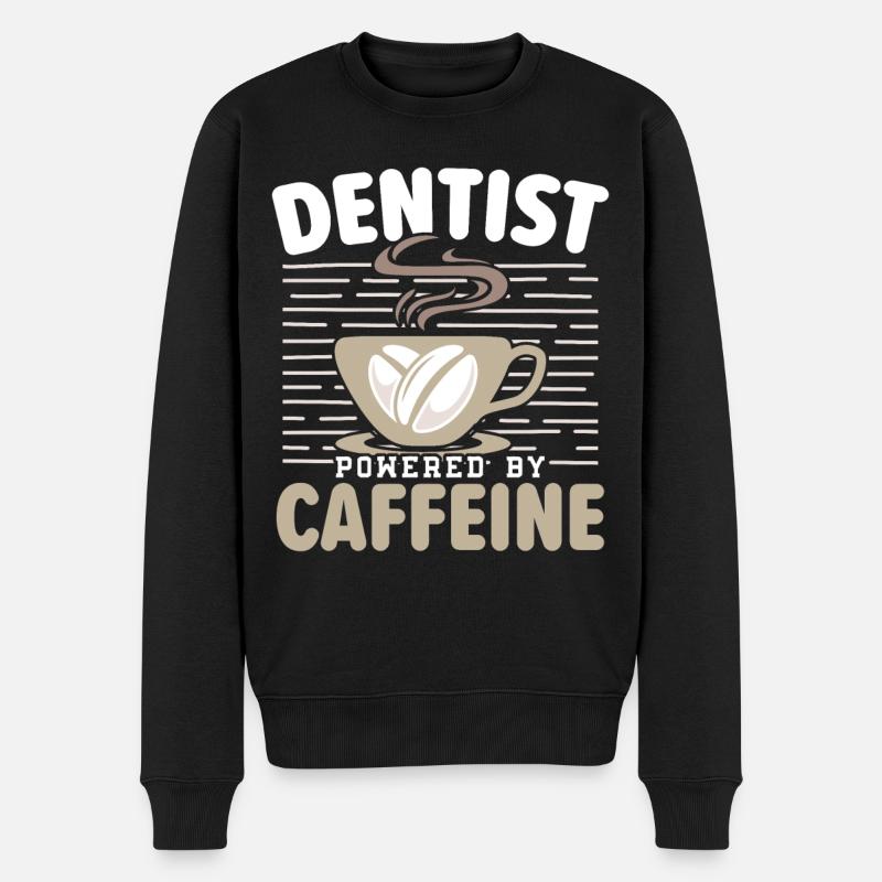 Dentist with caffeine Dentist Teeth - Men's Premium Organic Jumper - black