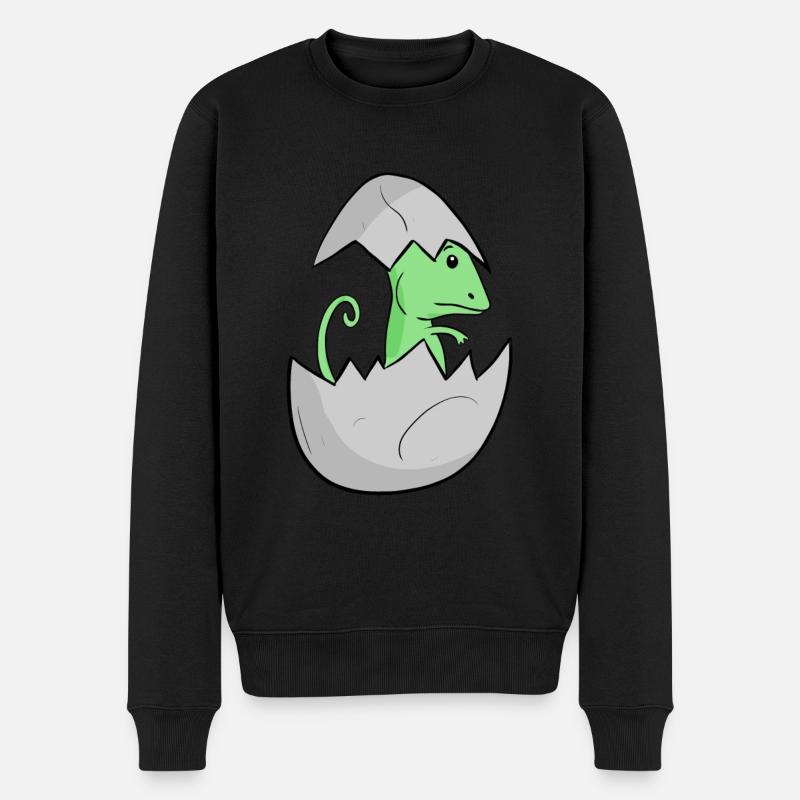 Chamäleon Baby - Männer Premium Bio Pullover - Schwarz