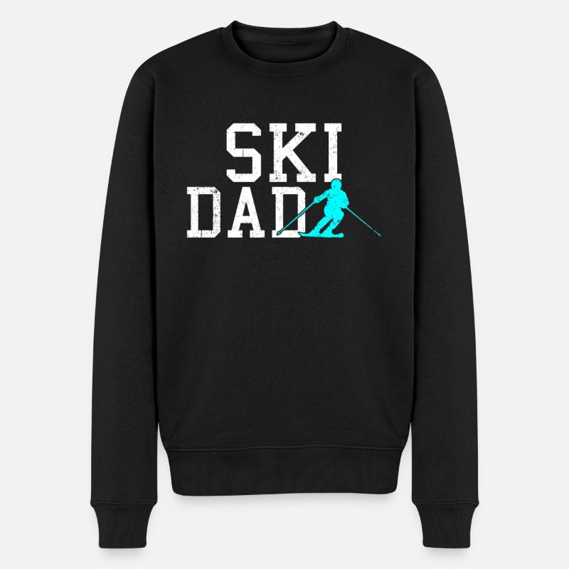 ski dad - Männer Premium Bio Pullover - Schwarz