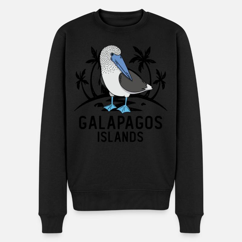 Fous de Bassan Oiseaux de mer à pieds bleus - Pull Premium bio Homme - noir