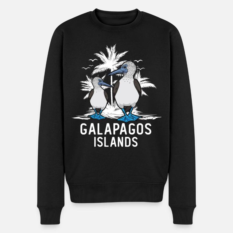 Boobies Seevögel Blau-Fuß-Booby-Vogel - Männer Premium Bio Pullover - Schwarz