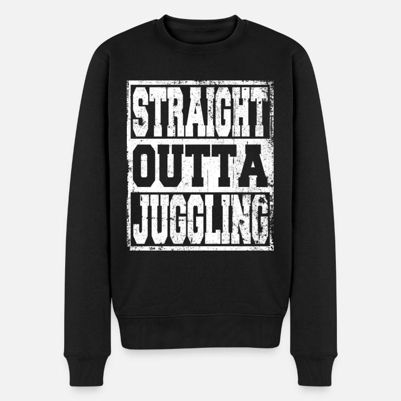 Jongler en disant drôle - Pull Premium bio Homme - noir
