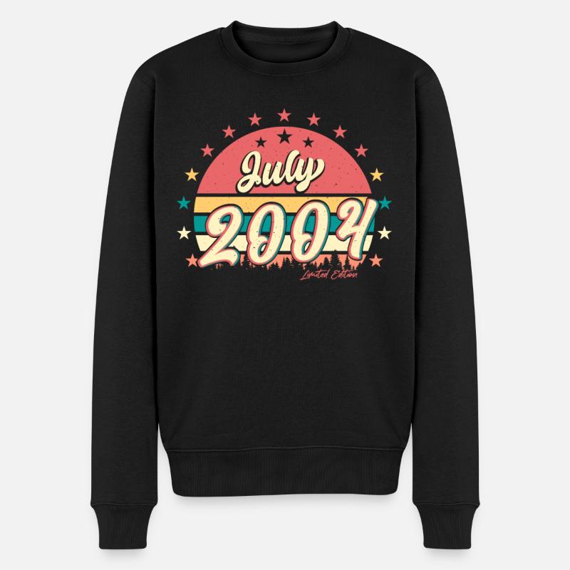 Juli 2004 Endlich 18 Jahre - Männer Premium Bio Pullover - Schwarz