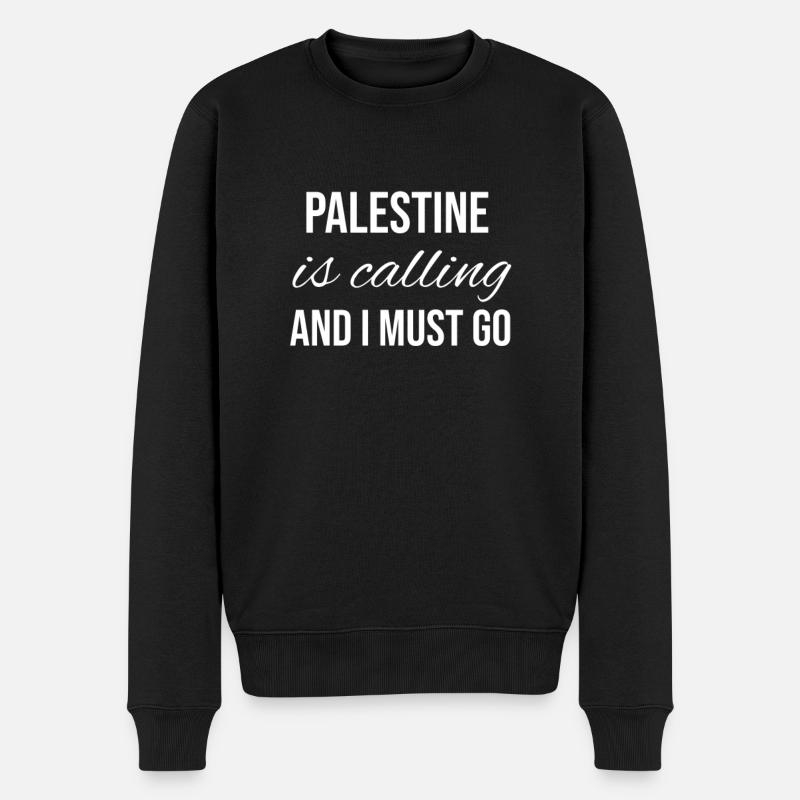 Palestine - Männer Premium Bio Pullover - Schwarz