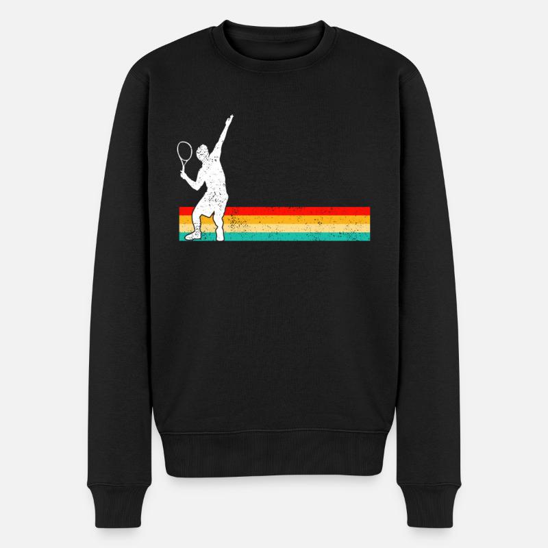 Tennis Rétro - Pull Premium bio Homme - noir