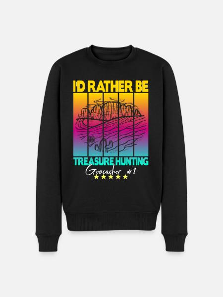Geocaching Geocacher Spruch - Männer Premium Bio Pullover - Schwarz