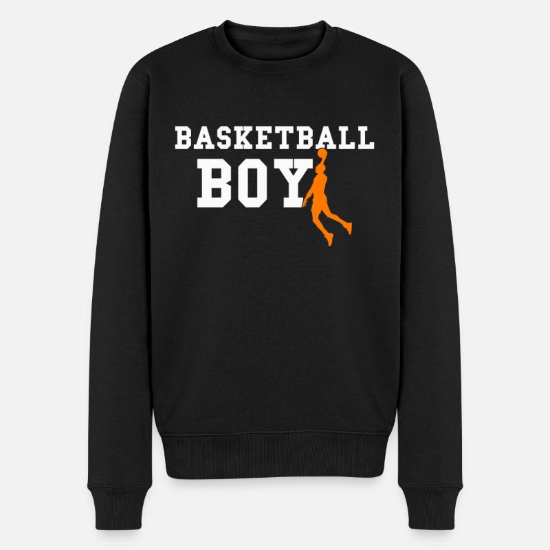 basketball boy - Männer Premium Bio Pullover - Schwarz