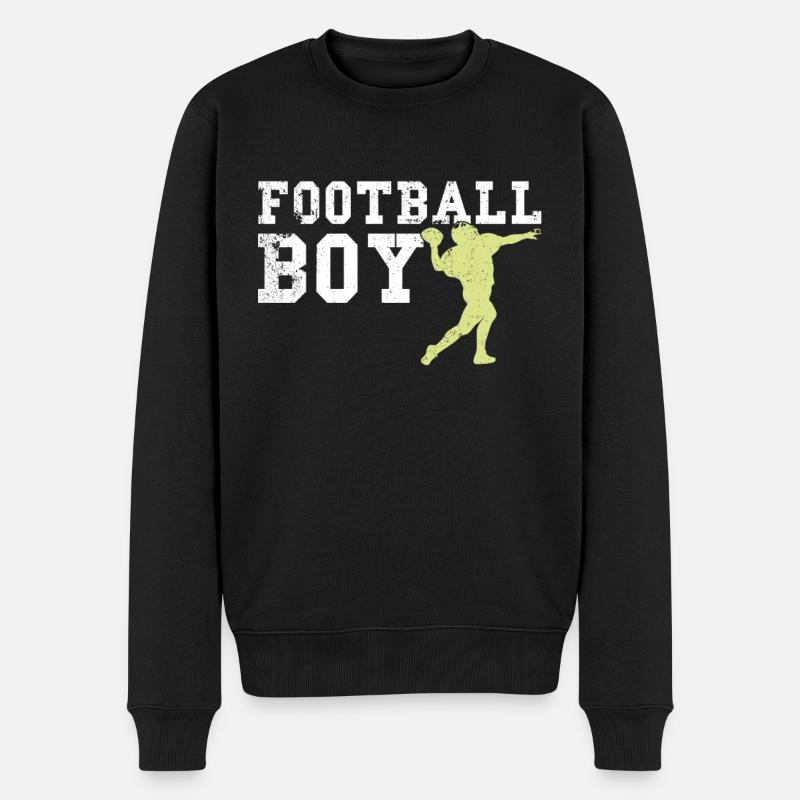 garçon de football - Pull Premium bio Homme - noir