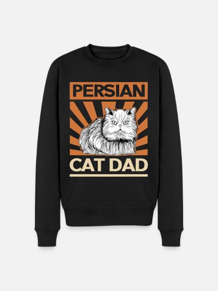 Persian Cat Cat Dad | Cat Owner Gift - Men's Premium Organic Jumper - black