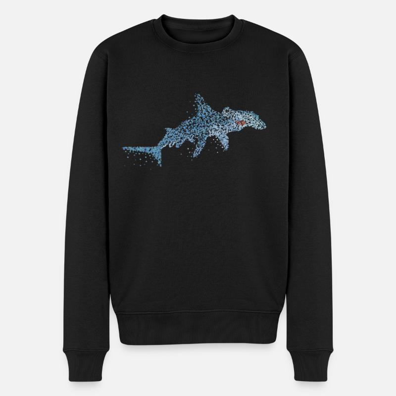Requin-marteau Requins Baleines Requin Océan - Pull Premium bio Homme - noir