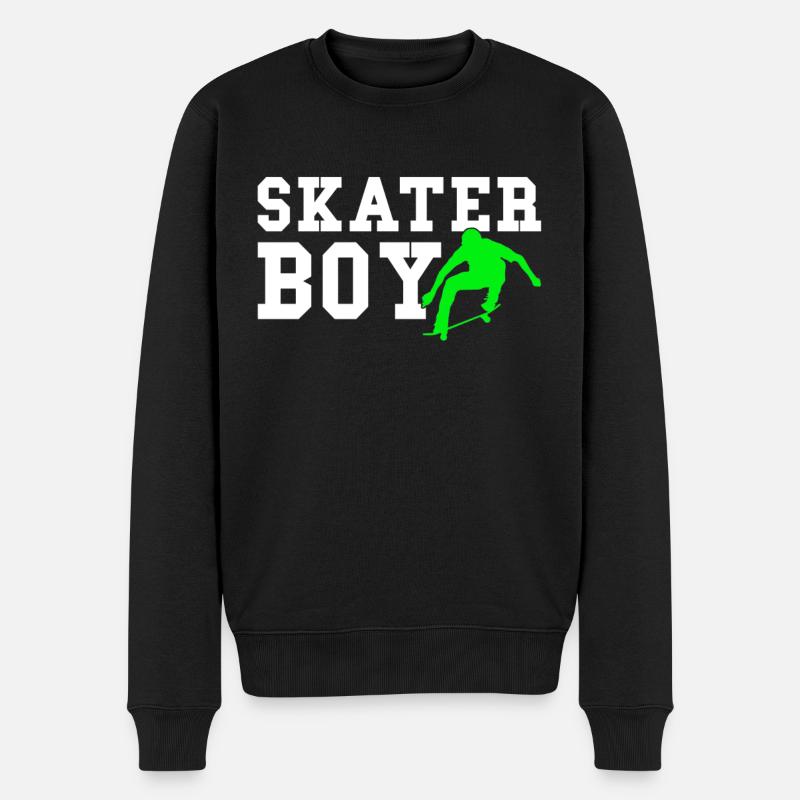 skater boy - Männer Premium Bio Pullover - Schwarz
