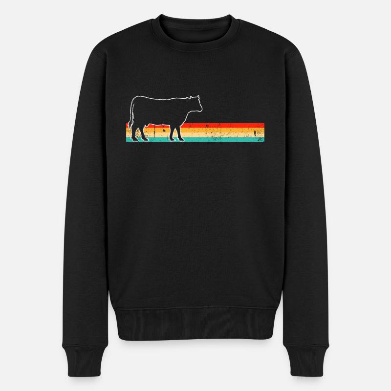 Bœuf de vache Retro - Pull Premium bio Homme - noir