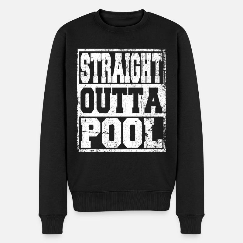 Pool Spruch lustig - Männer Premium Bio Pullover - Schwarz