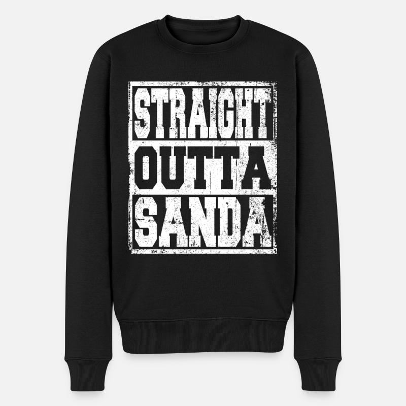Sanda Spruch lustig - Männer Premium Bio Pullover - Schwarz