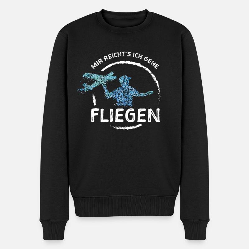 Modellflieger Fliegen Modellflugzeug - Männer Premium Bio Pullover - Schwarz