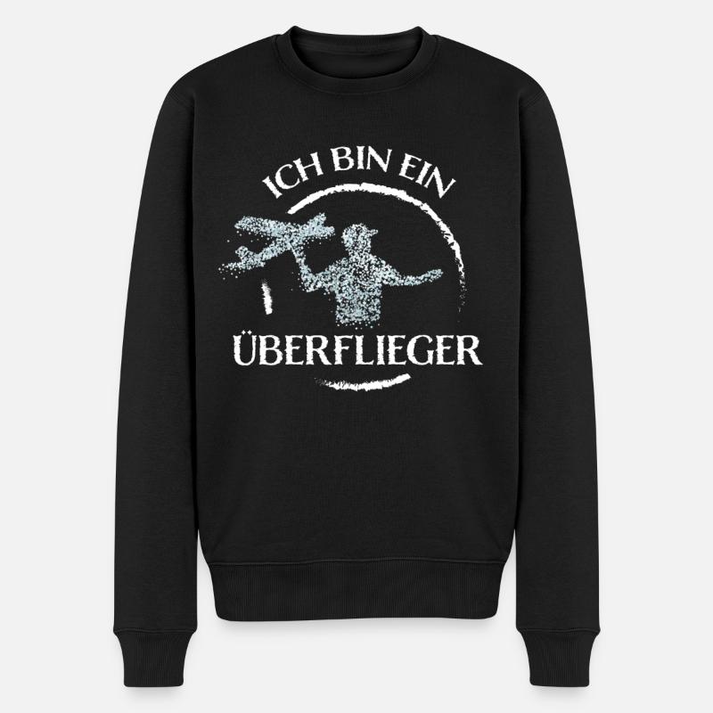 Ferngesteuertes Flugzeug Modellflug - Männer Premium Bio Pullover - Schwarz
