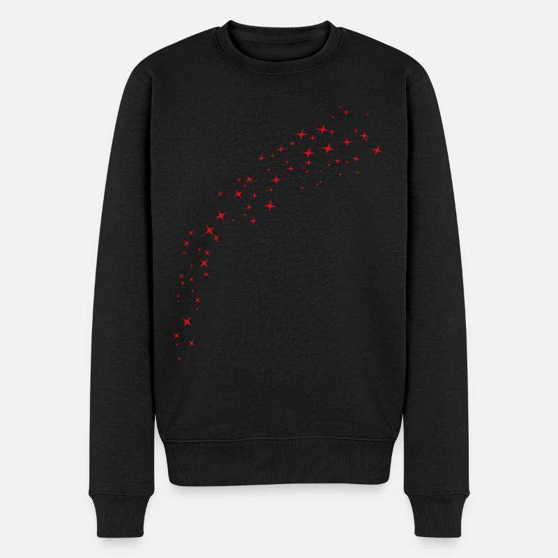 Perfekter Roter Sternenbogen - Männer Premium Bio Pullover - Schwarz