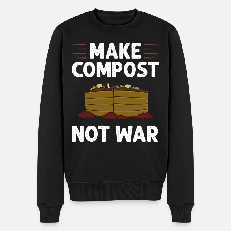 Kompostierung Kompost Wurm Abfall - Männer Premium Bio Pullover - Schwarz