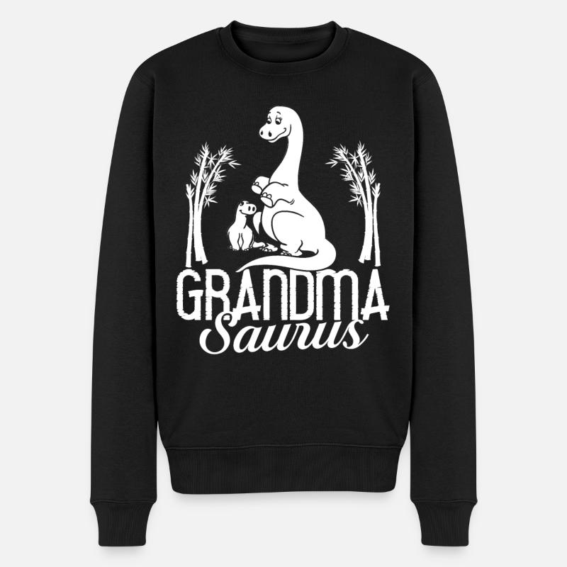 Dinosaurier Oma Saurus Omasaurus Großmutter - Männer Premium Bio Pullover - Schwarz
