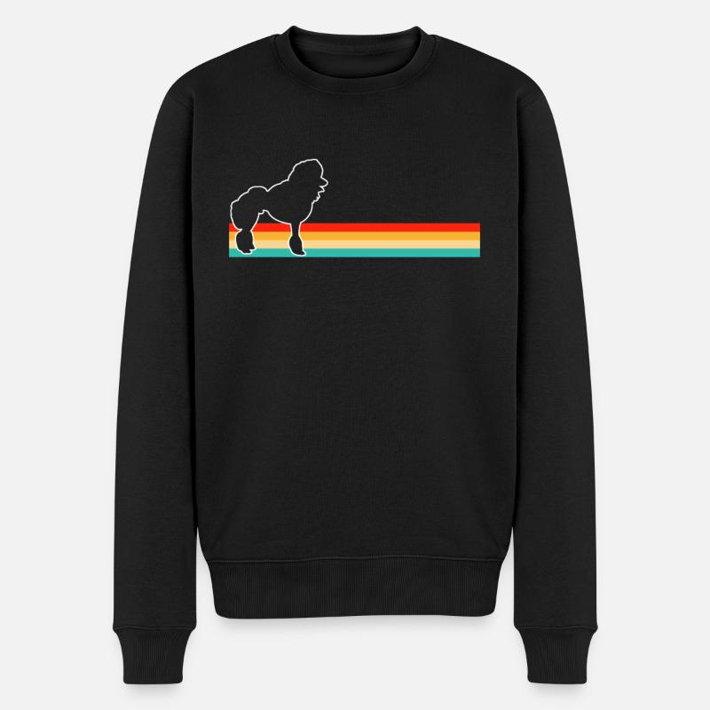 Caniche Rétro - Pull Premium bio Homme - noir