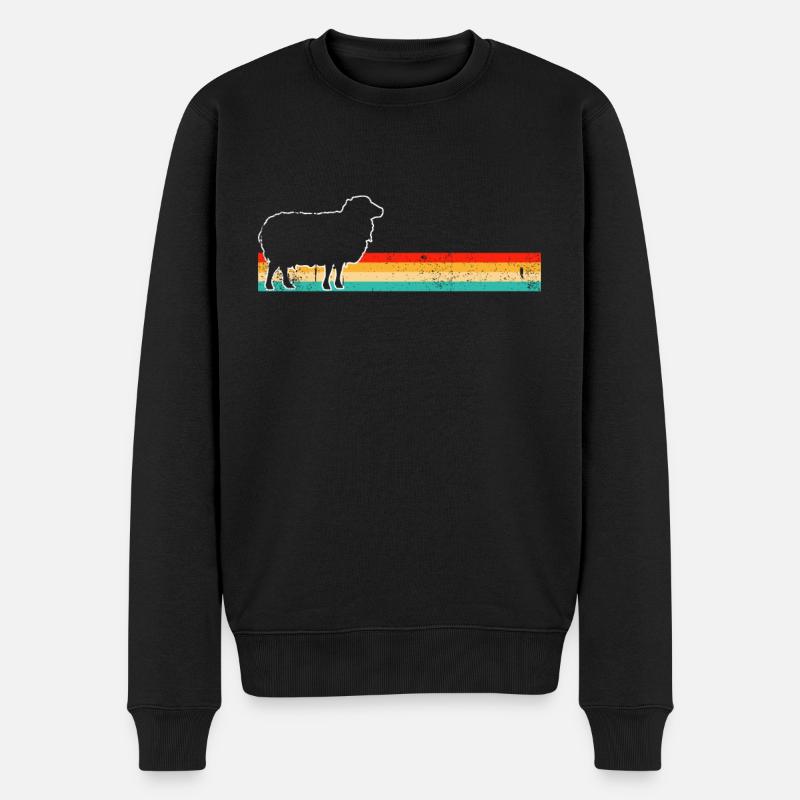 Mouton Rétro - Pull Premium bio Homme - noir