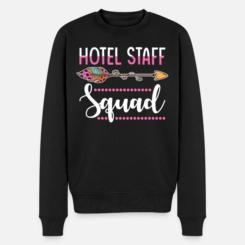 Hotel MItarbeiterin Gruppe - Männer Premium Bio Pullover - Schwarz