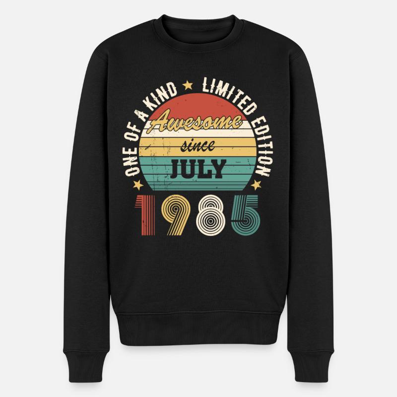 Awesome since July 1985 Limited Edition Geburtstag - Männer Premium Bio Pullover - Schwarz
