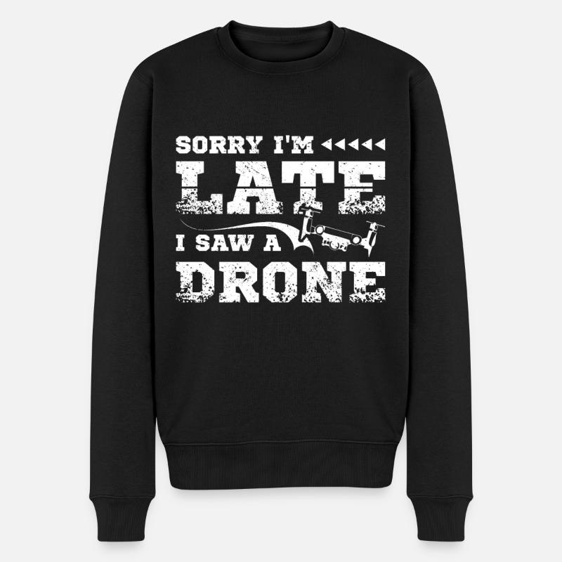 J’ai vu un drone - Pull Premium bio Homme - noir