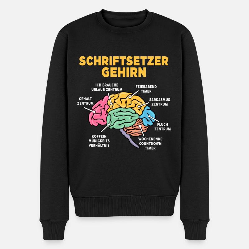 Schriftsetzer - Männer Premium Bio Pullover - Schwarz