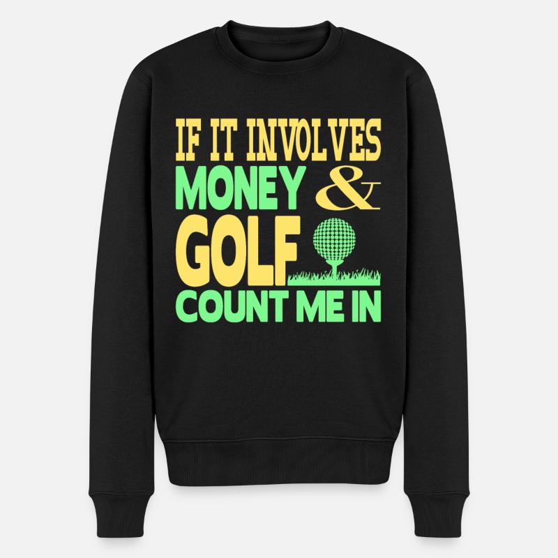 Argent et golf - Pull Premium bio Homme - noir