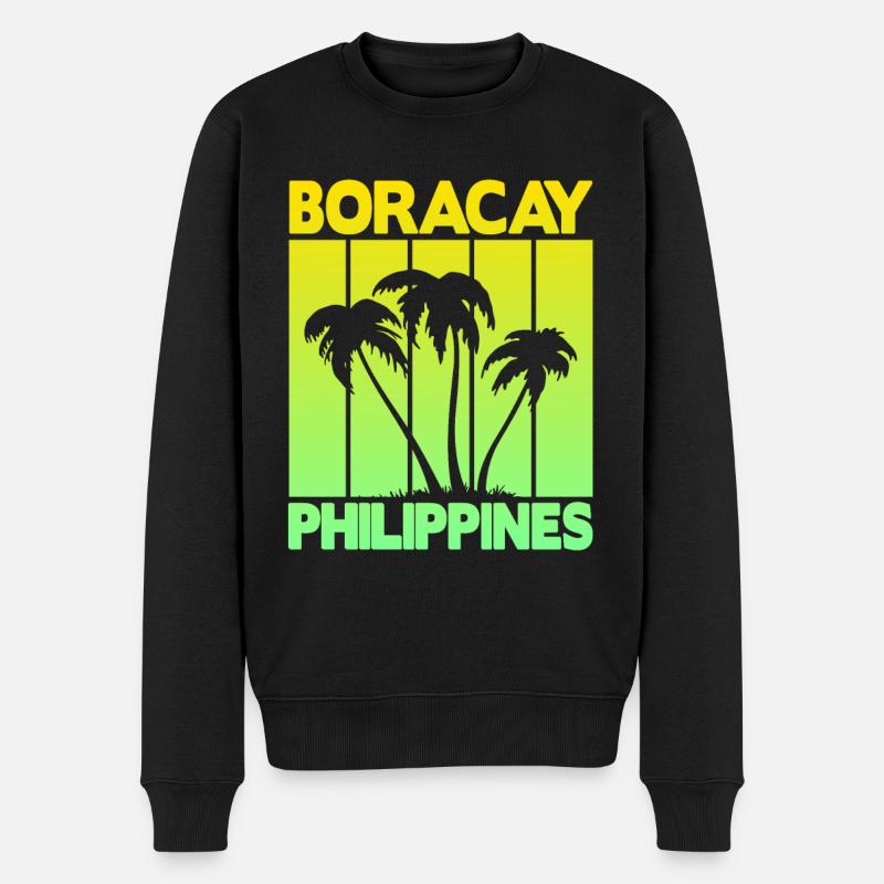 Boracay Philippines - Männer Premium Bio Pullover - Schwarz