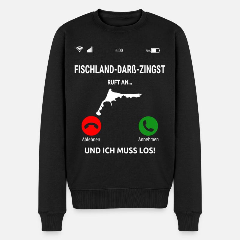 Fischland-Darß-Zingst Insel Ostsee Urlaub Idee - Männer Premium Bio Pullover - Schwarz