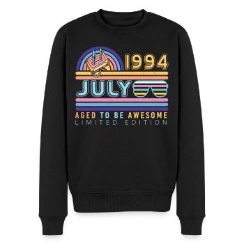 Geboren 1994 Im Juli - Männer Premium Bio Pullover - Schwarz - Vorne - Nico (187cm)