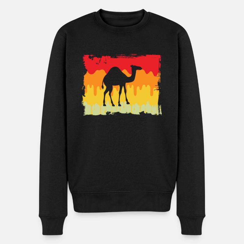 Dromadaire rétro - Pull Premium bio Homme - noir