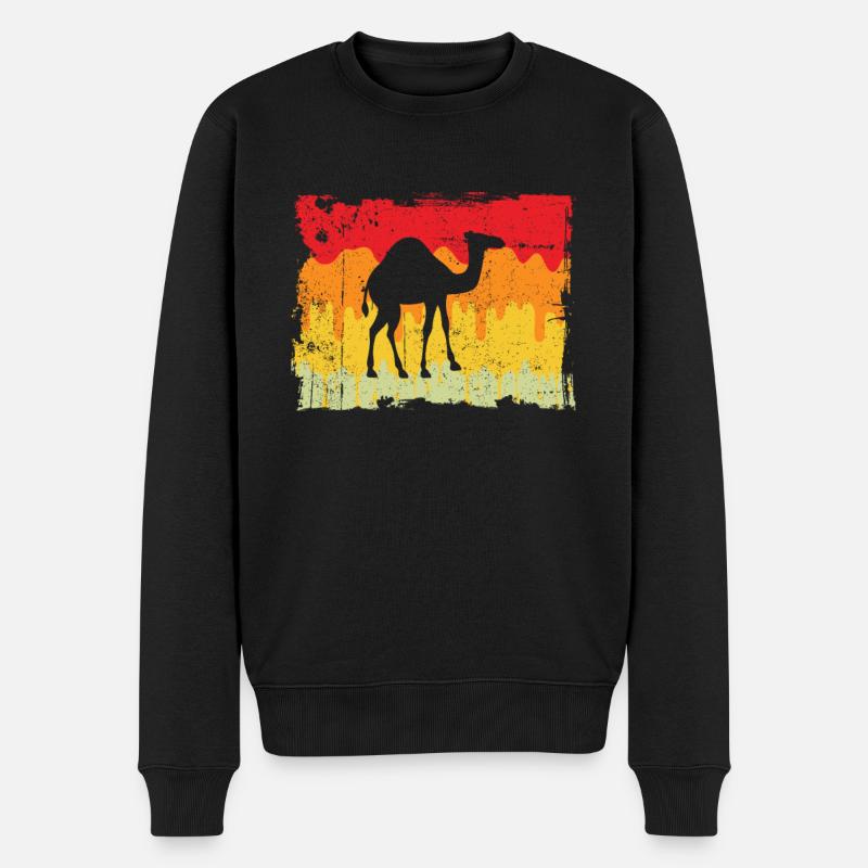 Dromadaire rétro - Pull Premium bio Homme - noir