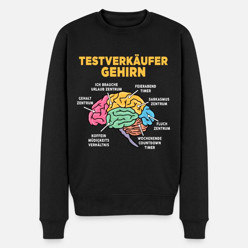Testverkäufer - Männer Premium Bio Pullover - Schwarz