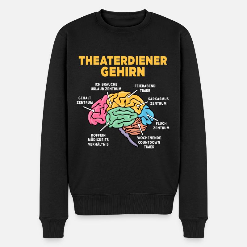 Theaterdiener - Männer Premium Bio Pullover - Schwarz