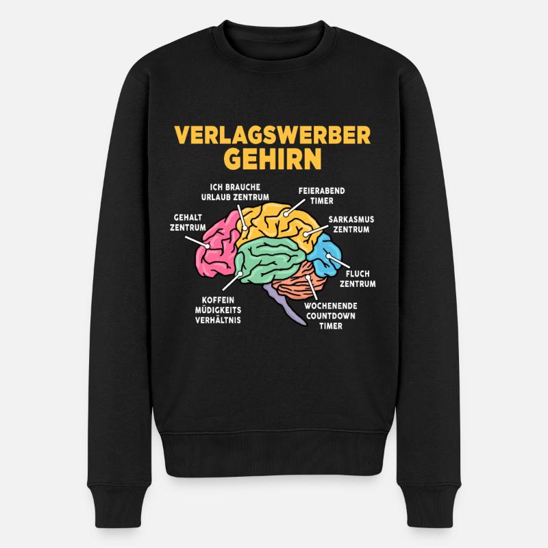 Verlagswerber - Männer Premium Bio Pullover - Schwarz