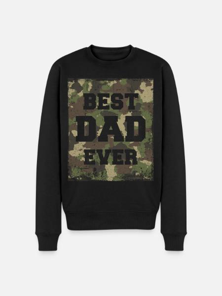Best Dad Ever - Männer Premium Bio Pullover - Schwarz