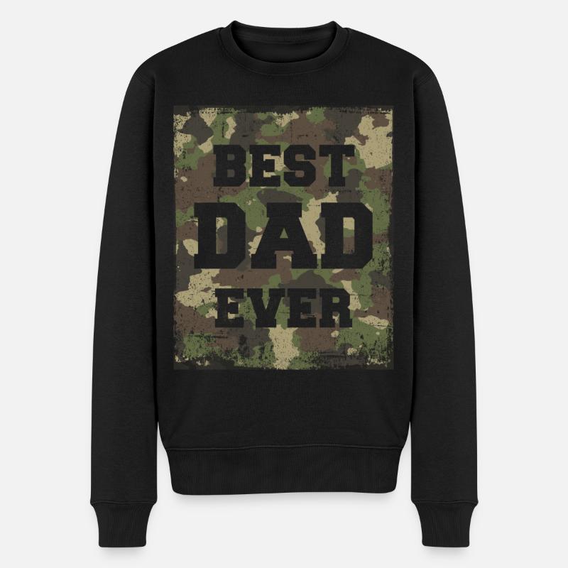 Best Dad Ever - Männer Premium Bio Pullover - Schwarz