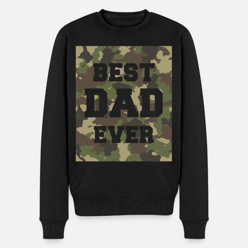 Best Dad Ever - Männer Premium Bio Pullover - Schwarz