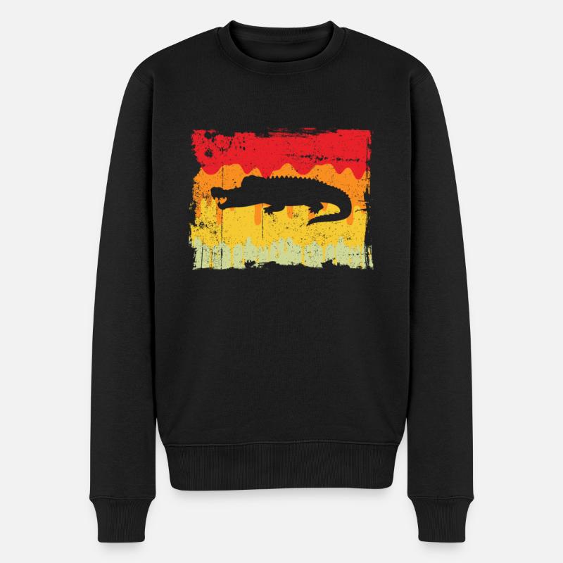 Crocodile Rétro - Pull Premium bio Homme - noir