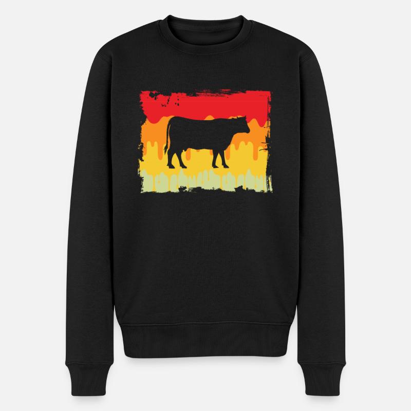 Bœuf de vache Retro - Pull Premium bio Homme - noir