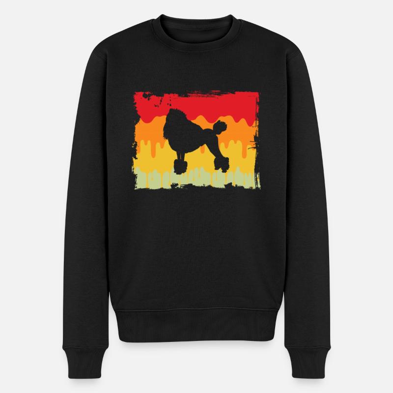 Caniche Rétro - Pull Premium bio Homme - noir
