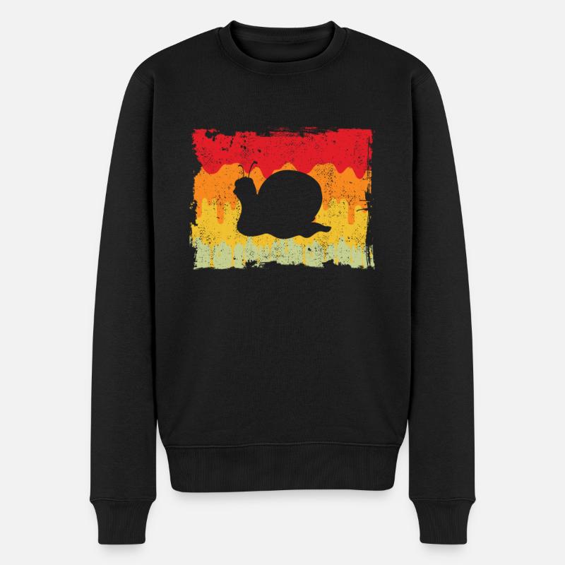 Escargot Rétro - Pull Premium bio Homme - noir